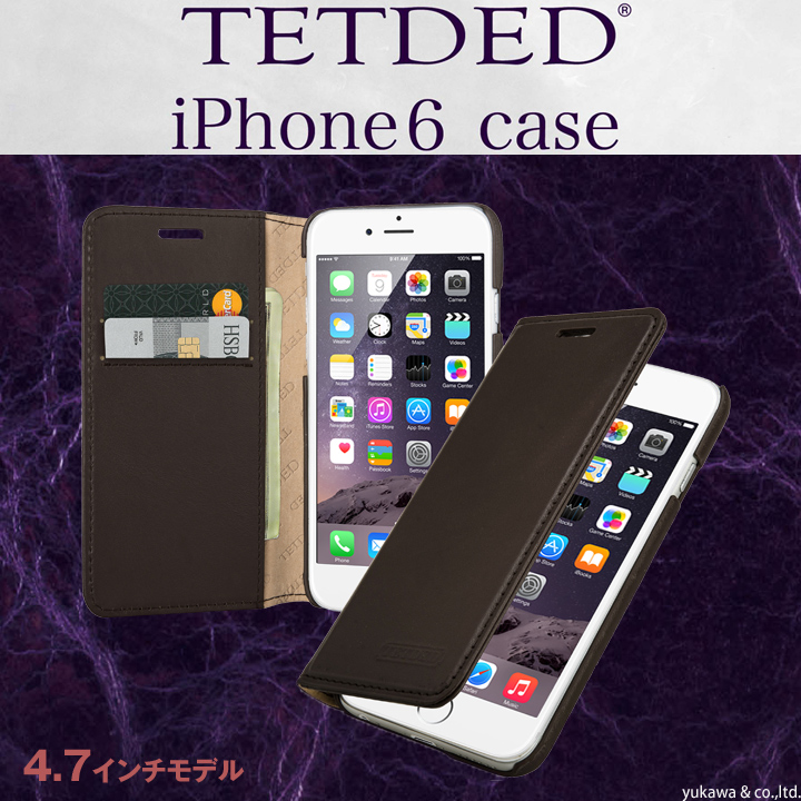 iPhone6 高級本革ケース フリップタイプ TETDED