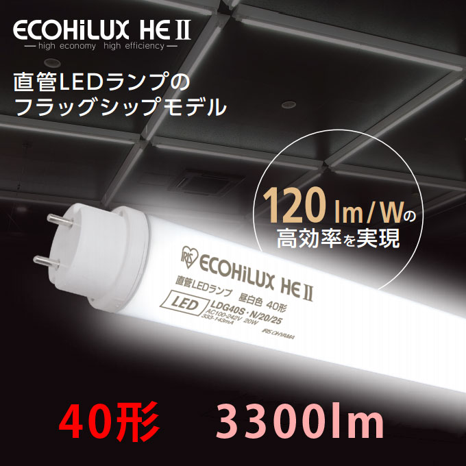 LED蛍光灯 ECOHiLUX HE2の中で最も明るいタイプです。