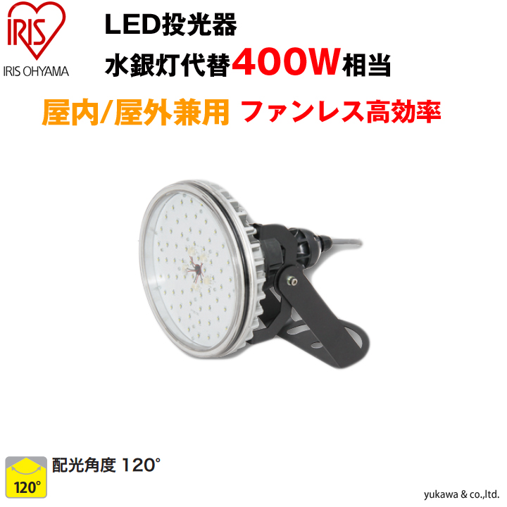 LED投光器 400W相当 屋内屋外兼用ファンレス高効率タイプ120